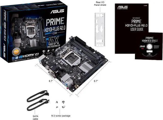 Alt view image 7 of 8 - ASUS Prime H310I-PLUS R2.0/CSM LGA 1151 (300 Series) Intel H310 HDMI USB 3.1 Mini ITX Intel Motherboard