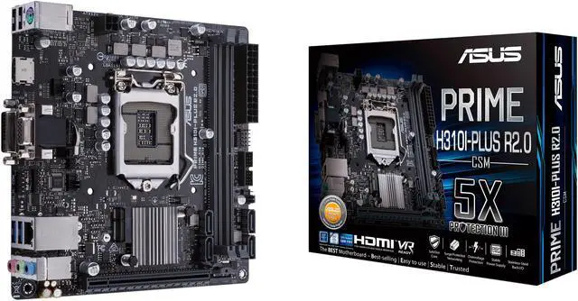 Alt view image 8 of 8 - ASUS Prime H310I-PLUS R2.0/CSM LGA 1151 (300 Series) Intel H310 HDMI USB 3.1 Mini ITX Intel Motherboard