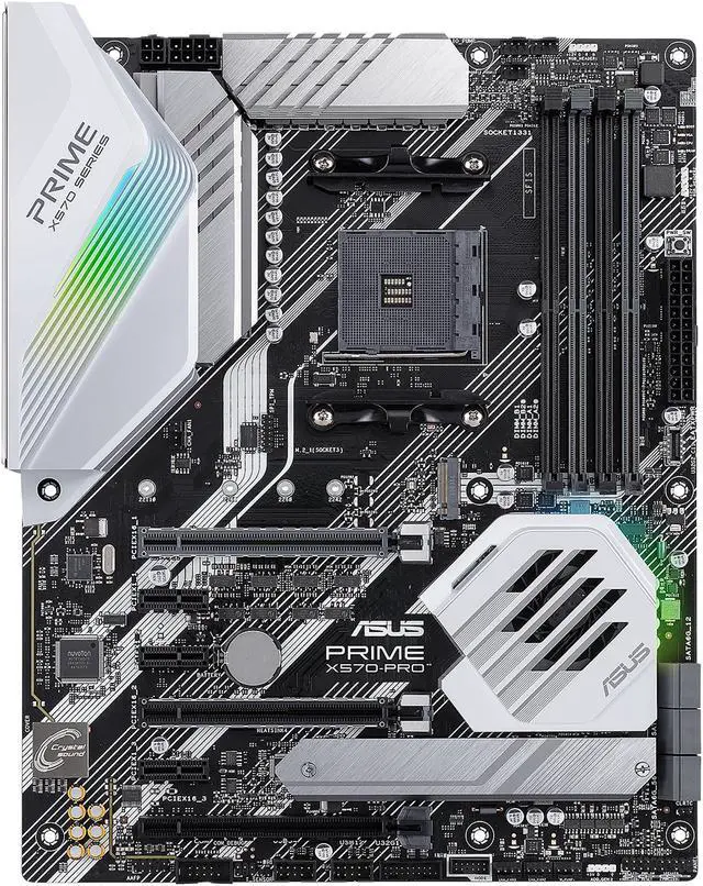 Alt view image 3 of 8 - ASUS Prime X570-Pro Ryzen 3 AM4 with PCIe Gen4, Dual M.2, HDMI, SATA 6Gb/s USB 3.2 Gen 2 ATX Motherboard