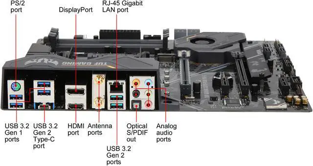Alt view image 9 of 9 - ASUS AM4 TUF Gaming X570-Plus (Wi-Fi) ATX Motherboard with PCIe 4.0, Dual M.2, 12+2 with Dr. MOS Power Stage, HDMI, DP, SATA 6Gb/s, USB 3.2 Gen 2 and Aura Sync RGB Lighting