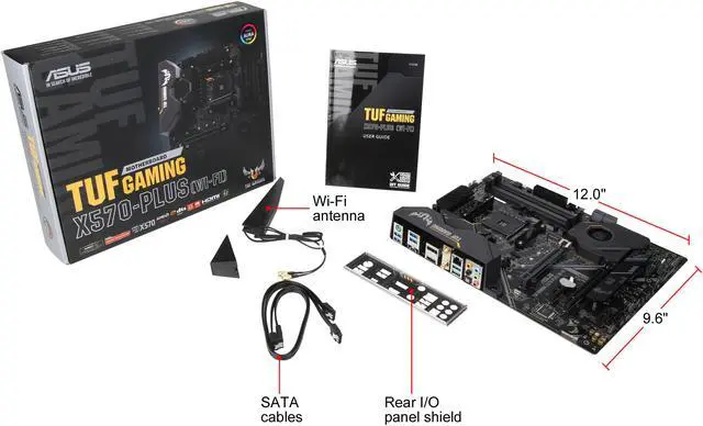 Alt view image 10 of 9 - ASUS AM4 TUF Gaming X570-Plus (Wi-Fi) ATX Motherboard with PCIe 4.0, Dual M.2, 12+2 with Dr. MOS Power Stage, HDMI, DP, SATA 6Gb/s, USB 3.2 Gen 2 and Aura Sync RGB Lighting