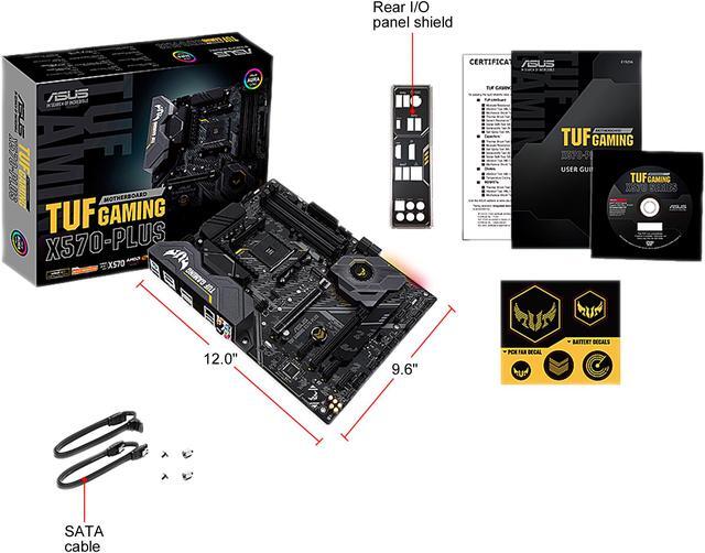 Alt view image 7 of 7 - ASUS AM4 TUF GAMING X570-Plus ATX Motherboard with PCIe 4.0, Dual M.2, 12+2 with Dr. MOS Power Stage, HDMI, DP, SATA 6Gb/s, USB 3.2 Gen 2 and Aura Sync RGB Lighting