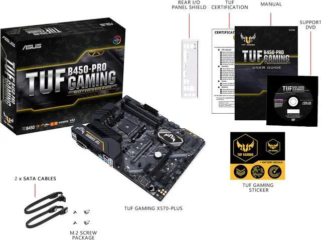 Alt view image 5 of 6 - ASUS TUF B450-Pro Gaming AM4 AMD B450 ATX AMD Motherboard