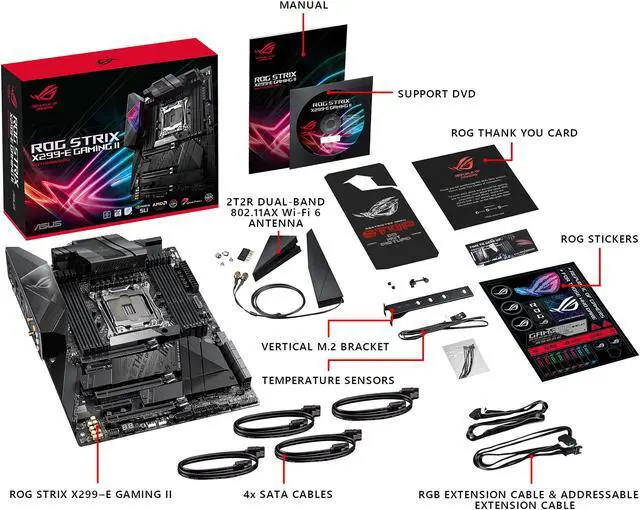 Alt view image 5 of 6 - ASUS ROG Strix X299-E Gaming II LGA 2066 Intel X299 ATX Intel Motherboard