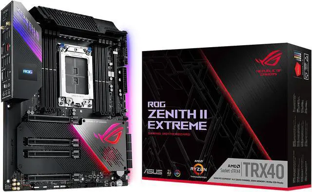 Alt view image 7 of 7 - ASUS ROG ZENITH II EXTREME sTRX4 AMD TRX40 Extended ATX AMD Motherboard