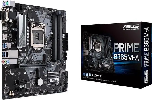 Alt view image 5 of 5 - ASUS PRIME B365M-A LGA-1151 Support 9th/8th Gen Intel Processor with Aura Sync RGB Header, DDR4 2666 MHz, M.2 Support, HDMI, SATA 6Gbps mATX Motherboard
