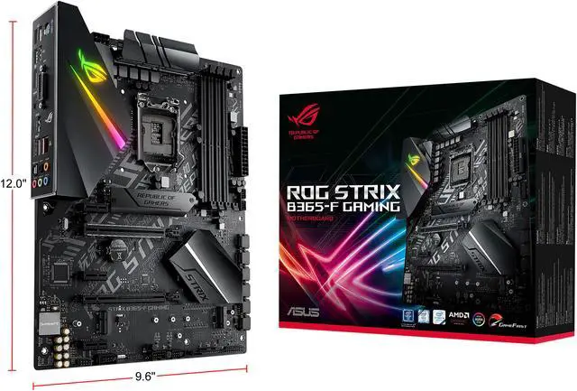 Alt view image 7 of 7 - ASUS ROG STRIX B365-F GAMING Support 9th/8th Gen Intel Processor with Aura Sync RGB, Dual M.2, DisplayPort, HDMI, DVI, SATA 6Gbps and USB 3.1 Gen 2 ATX Gaming Motherboard