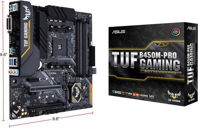 Alt view image 7 of 7 - ASUS TUF B450M-PRO GAMING AMD Ryzen 3 AM4 DDR4, HDMI, Dual M.2, USB 3.1 Gen 2 and Aura Sync RGB LED Lighting Micro-ATX Motherboard