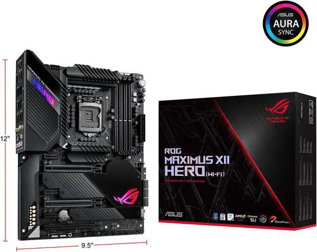 Alt view image 5 of 7 - ASUS ROG MAXIMUS XII HERO (WI-FI) LGA 1200 (Intel 10th Gen)  Intel Z490 (WiFi 6) SATA 6Gb/s ATX Intel Motherboard (14+2 Power Stages, DDR4 4800+, 5Gbps LAN, Intel LAN, Bluetooth v5.1, Triple M.2, Aura Sync)