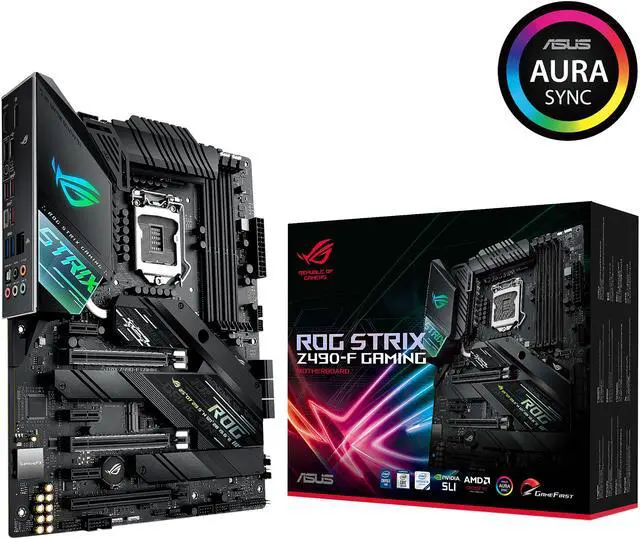 Alt view image 4 of 5 - ASUS ROG STRIX Z490-F GAMING LGA 1200 (Intel 10th Gen) Intel Z490 SATA 6Gb/s ATX Intel Motherboard (12+2 Power Stages, DDR4 4800, Intel 2.5Gb Ethernet, USB 3.2 Front Panel Type-C, Dual M.2 and AURA Sync)