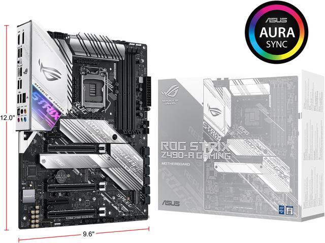 Alt view image 7 of 7 - ASUS ROG STRIX Z490-A GAMING LGA 1200 (Intel 10th Gen) Intel Z490 SATA 6Gb/s ATX Intel Motherboard (12+2 Power Stages, DDR4 4600, Intel 2.5Gb Ethernet, USB 3.2 Gen 2, AURA Sync)