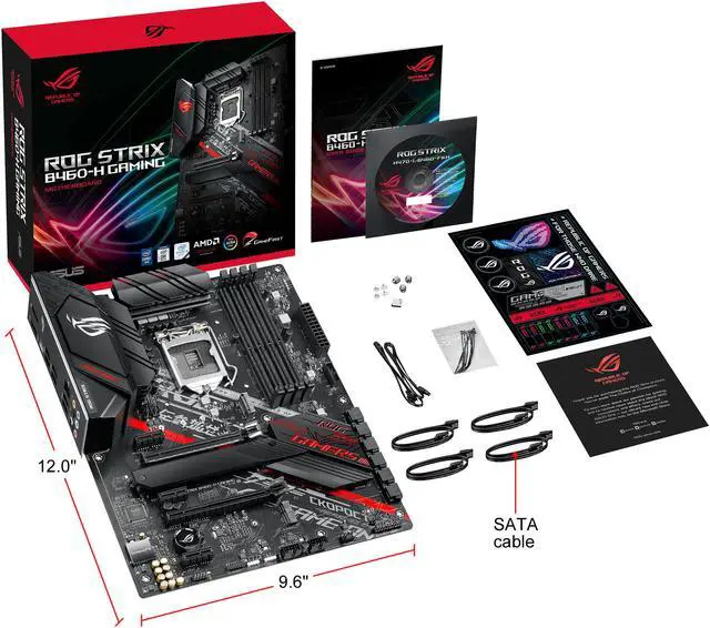 Alt view image 6 of 6 - ASUS ROG STRIX B460-H GAMING LGA 1200 Intel B460 ATX Intel Motherboard