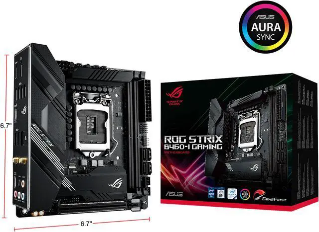Alt view image 4 of 4 - ASUS ROG STRIX B460-I GAMING LGA 1200 Intel B460 Mini ITX Intel Motherboard