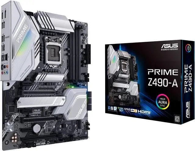 Alt view image 6 of 6 - ASUS PRIME Z490-A LGA 1200 (Intel 10th Gen) Intel Z490 SATA 6Gb/s ATX Intel Motherboard (14 DrMOS Power Stages, Dual M.2, Intel 2.5Gb Ethernet, USB 3.2 Front Panel Type-C, Thunderbolt 3 Support, Aura Sync RGB)