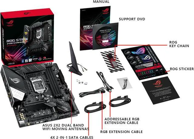 Alt view image 6 of 7 - ASUS ROG STRIX Z490-G GAMING (WiFi 6) LGA 1200 Intel Z490 Intel Motherboard (12+2 Power Stages, Intel 2.5Gb Ethernet, Bluetooth v5.1 and AURA Sync)