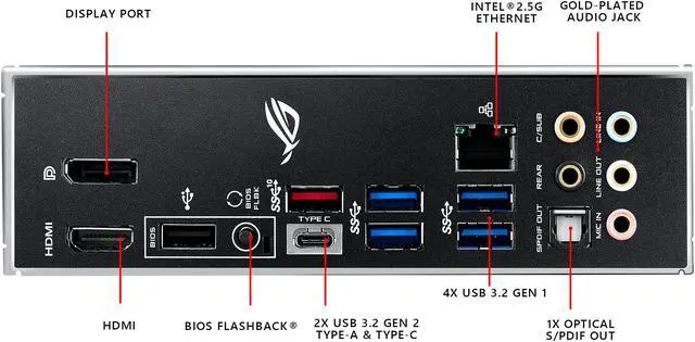 Alt view image 5 of 7 - ASUS ROG STRIX Z490-H GAMING LGA 1200 (Intel 10th Gen) Intel Z490 SATA 6Gb/s ATX Intel Motherboard (12+2 Power Stages, DDR4 4600, Intel 2.5Gb Ethernet, USB 3.2 Gen 2, AURA Sync)