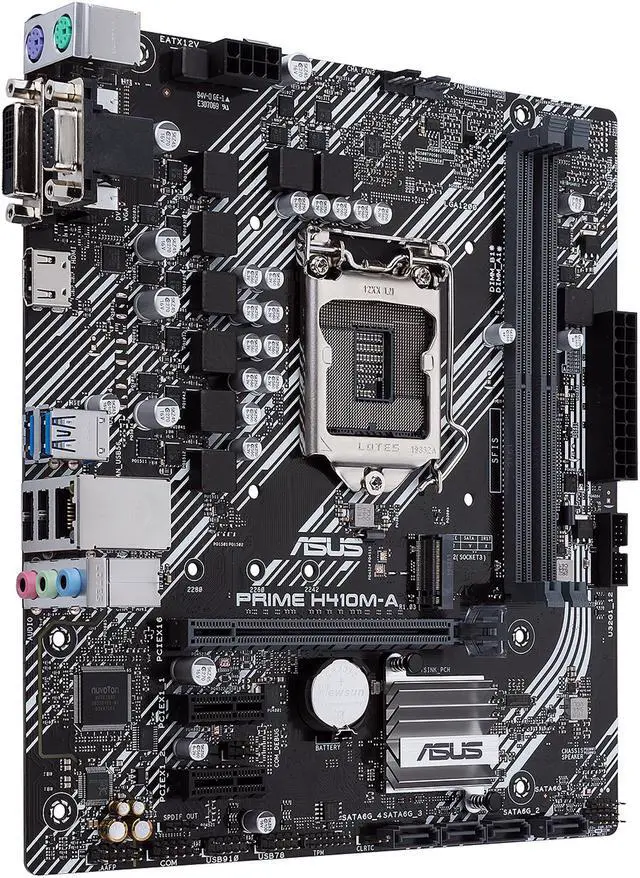 Alt view image 3 of 8 - ASUS PRIME H410M-A/CSM LGA 1200 Intel H410 Micro ATX Intel Motherboard