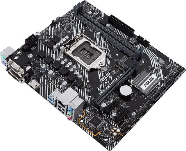 Alt view image 4 of 8 - ASUS PRIME H410M-A/CSM LGA 1200 Intel H410 Micro ATX Intel Motherboard