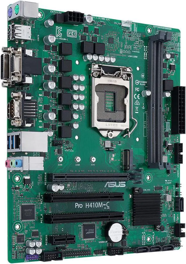 Alt view image 3 of 9 - ASUS PRO H410M-C/CSM LGA 1200 Intel H410 Micro ATX Intel Motherboard