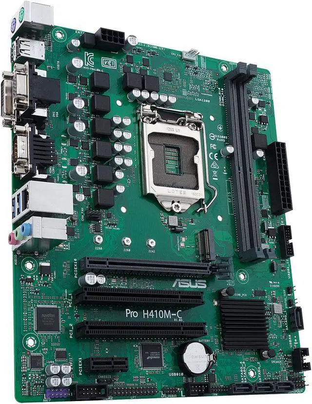 Alt view image 4 of 9 - ASUS PRO H410M-C/CSM LGA 1200 Intel H410 Micro ATX Intel Motherboard