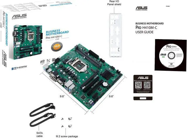 Alt view image 8 of 9 - ASUS PRO H410M-C/CSM LGA 1200 Intel H410 Micro ATX Intel Motherboard