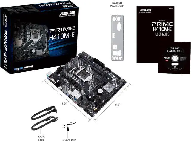 Alt view image 5 of 6 - ASUS PRIME H410M-E LGA 1200 Intel H410 Micro ATX Intel Motherboard