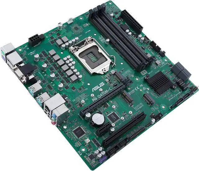 Alt view image 4 of 7 - ASUS PRO Q470M-C/CSM LGA 1200 Intel Q470 Micro ATX Intel Motherboard