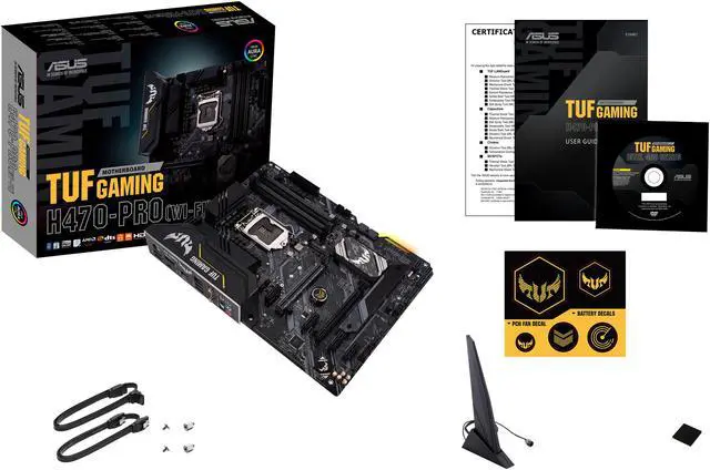 Alt view image 7 of 7 - ASUS TUF GAMING H470-PRO (WI-FI) LGA 1200 Intel H470 ATX Intel Motherboard