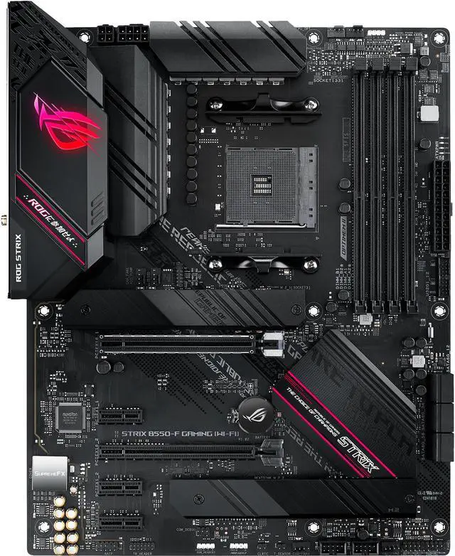 Alt view image 2 of 8 - ASUS ROG Strix B550-F Gaming (WiFi 6) AMD AM4 (3rd Gen Ryzen) ATX Gaming Motherboard (PCIe 4.0, 2.5Gb LAN, BIOS FlashBack, HDMI 2.1, Addressable Gen 2 RGB Header and AURA Sync)