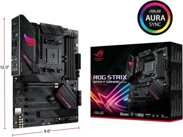 Alt view image 8 of 8 - ASUS ROG Strix B550-F Gaming (WiFi 6) AMD AM4 (3rd Gen Ryzen) ATX Gaming Motherboard (PCIe 4.0, 2.5Gb LAN, BIOS FlashBack, HDMI 2.1, Addressable Gen 2 RGB Header and AURA Sync)