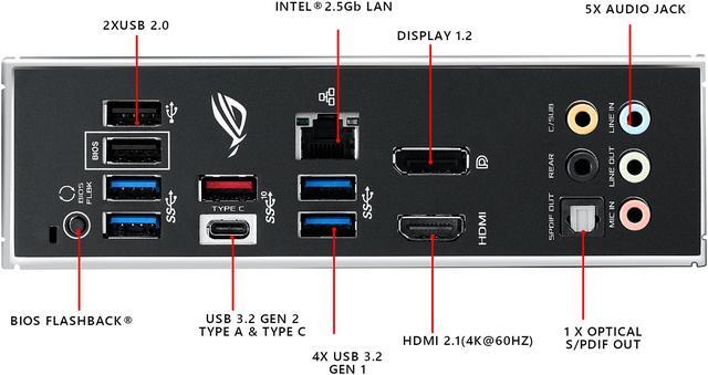 Alt view image 6 of 8 - ASUS ROG Strix B550-F Gaming AMD AM4 Zen 3 Ryzen 5000 & 3rd Gen Ryzen ATX Gaming Motherboard (PCIe 4.0, 2.5Gb LAN, BIOS Flashback, HDMI 2.1, Addressable Gen 2 RGB Header and Aura Sync)