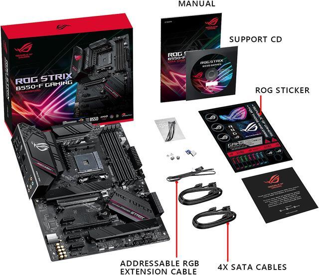Alt view image 7 of 8 - ASUS ROG Strix B550-F Gaming AMD AM4 Zen 3 Ryzen 5000 & 3rd Gen Ryzen ATX Gaming Motherboard (PCIe 4.0, 2.5Gb LAN, BIOS Flashback, HDMI 2.1, Addressable Gen 2 RGB Header and Aura Sync)