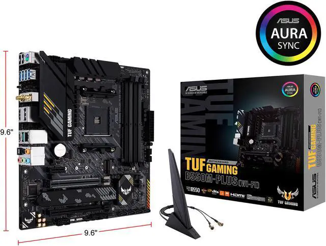 Alt view image 8 of 8 - ASUS TUF GAMING B550M-PLUS (Wi-Fi) AMD AM4 (3rd Gen Ryzen) Micro ATX Gaming Motherboard (PCIe 4.0, 2.5Gb LAN, BIOS FlashBack, HDMI 2.1, USB 3.2 Gen 2, Addressable Gen 2 RGB Header and AURA Sync)