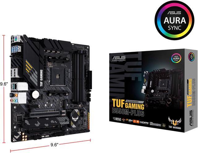 Alt view image 8 of 8 - ASUS TUF GAMING B550M-PLUS AMD AM4 (3rd Gen Ryzen) Micro ATX Gaming Motherboard (PCIe 4.0, 2.5Gb LAN, BIOS FlashBack, HDMI 2.1, USB 3.2 Gen 2, Addressable Gen 2 RGB Header and AURA Sync)