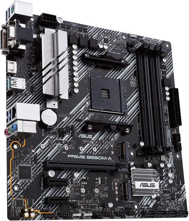 Alt view image 5 of 10 - ASUS Prime B550M-A/CSM AMD AM4 (3rd Gen Ryzen) microATX Commercial Motherboard (PCIe 4.0, ECC Memory, 1Gb LAN, HDMI 2.1/D-Sub, 4K@60HZ, TPM, ASUS Control Center Express)