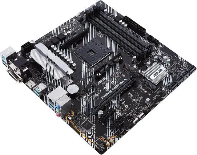 Alt view image 6 of 10 - ASUS Prime B550M-A/CSM AMD AM4 (3rd Gen Ryzen) microATX Commercial Motherboard (PCIe 4.0, ECC Memory, 1Gb LAN, HDMI 2.1/D-Sub, 4K@60HZ, TPM, ASUS Control Center Express)