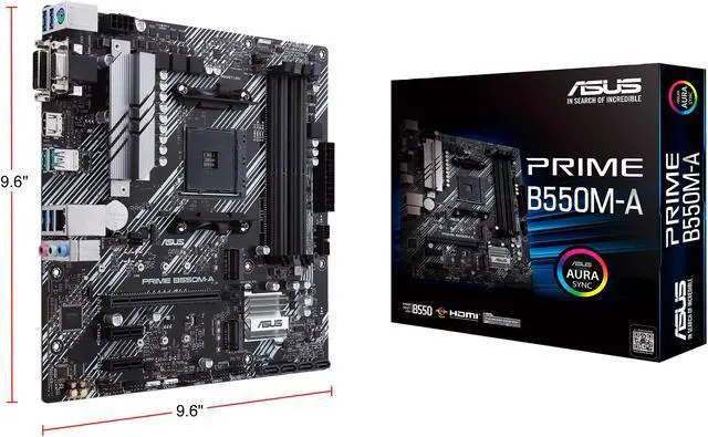 Alt view image 10 of 10 - ASUS Prime B550M-A/CSM AMD AM4 (3rd Gen Ryzen) microATX Commercial Motherboard (PCIe 4.0, ECC Memory, 1Gb LAN, HDMI 2.1/D-Sub, 4K@60HZ, TPM, ASUS Control Center Express)
