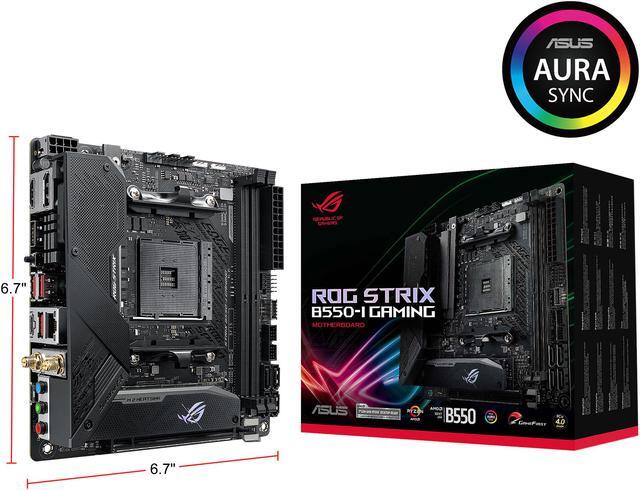 Alt view image 8 of 8 - ASUS ROG STRIX B550-I GAMING AM4 AMD B550 Mini ITX AMD Motherboard
