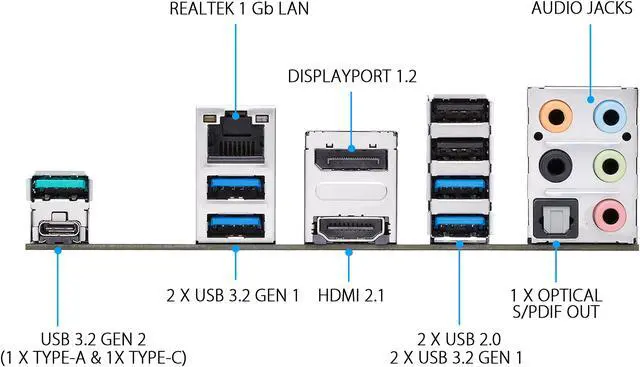 Alt view image 8 of 9 - ASUS PRIME B550-PLUS AM4 AMD B550 USB 3.0 HDMI ATX AMD Motherboard