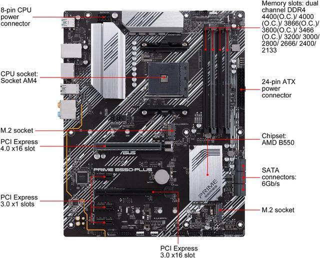 ASUS PRIME B550-PLUS AM4 ATX AMD Motherboard and AMD Ryzen 5 5600X