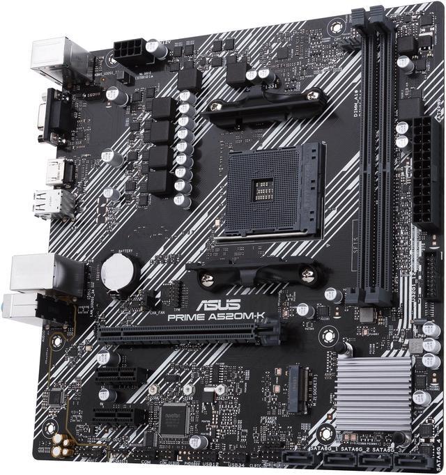 Alt view image 6 of 10 - ASUS PRIME A520M-K AM4 AMD A520 Micro ATX AMD Motherboard
