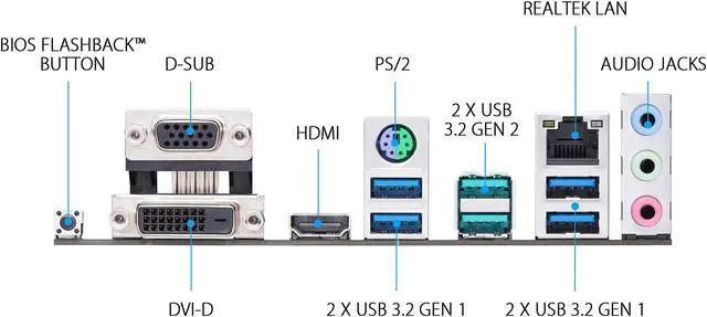 Alt view image 5 of 6 - ASUS Prime B450M-A II AM4 AMD B450 USB 3.0 HDMI Micro ATX AMD Motherboard