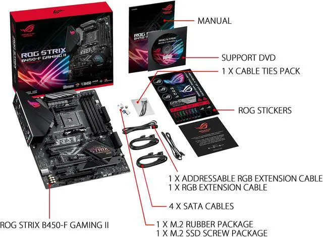 Alt view image 7 of 7 - ASUS ROG Strix B450-F Gaming II AMD AM4 (3rd Gen Ryzen) ATX Gaming Motherboard (8+4 Power Stages, HDMI 2.0b/DP, 2 x PCIe 3.0 x16, USB 3.2 Gen 2 Type A, USB Type-C, BIOS FlashBack, 256MB BIOS Flash ROM, AI Noise Canceling Microphone)