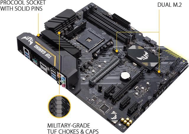Alt view image 4 of 6 - ASUS TUF GAMING B450-PLUS II AM4 AMD B450 USB 3.0 HDMI ATX AMD Motherboard