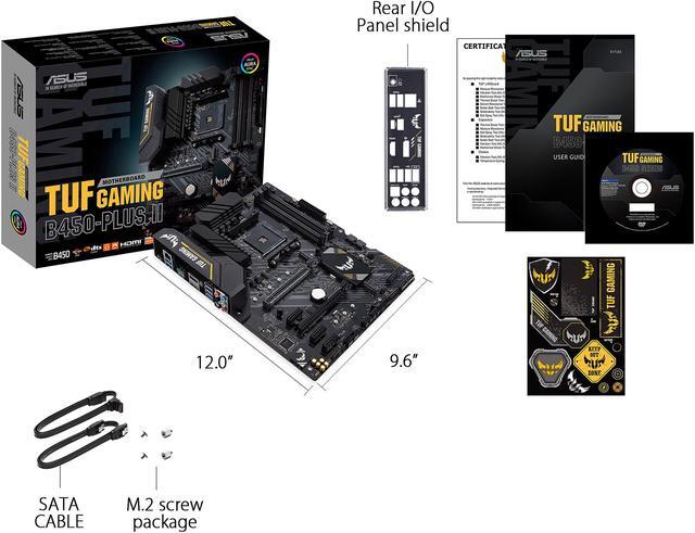 Alt view image 6 of 6 - ASUS TUF GAMING B450-PLUS II AM4 AMD B450 USB 3.0 HDMI ATX AMD Motherboard