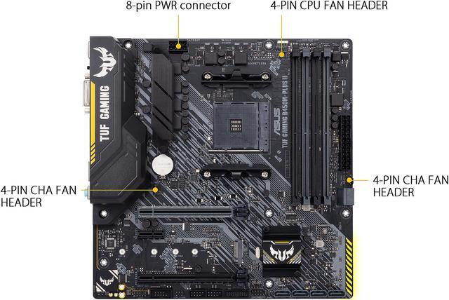 Alt view image 3 of 6 - ASUS TUF GAMING B450M-PLUS II AM4 AMD B450 Micro ATX AMD Motherboard