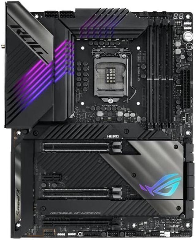 ASUS ROG Maximus XIII Hero (WiFi 6E) Z590 LGA 1200 (Intel 11th/10th Gen)  ATX Gaming Motherboard (PCIe 4.0, 14+2 Power Stages, DDR4 5333+, Dual 2.5Gb 