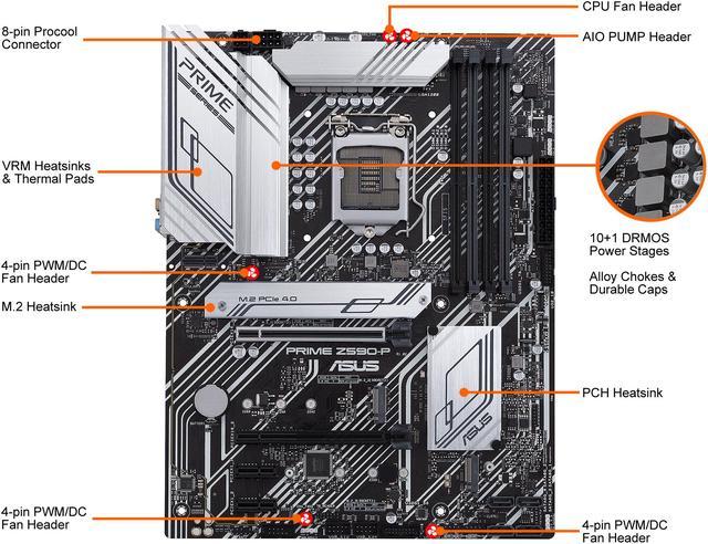 ASUS PRIME Z590-P LGA 1200 ATX Intel Motherboard - Newegg.com