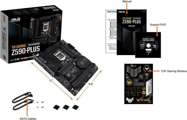 Alt view image 6 of 6 - ASUS TUF GAMING Z590-PLUS LGA 1200 Intel Z590 ATX Intel Motherboard