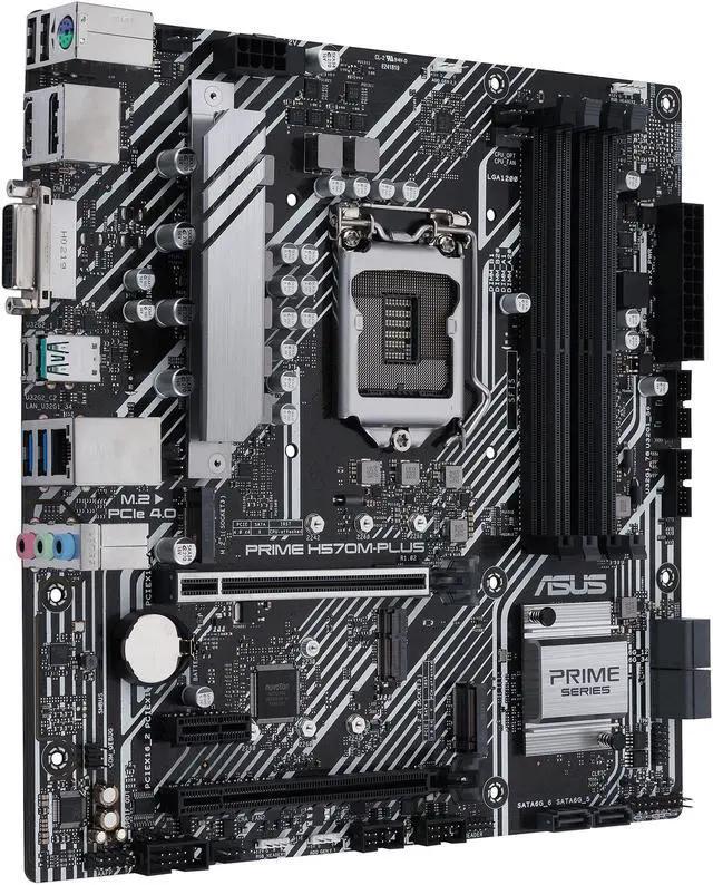 Alt view image 6 of 9 - ASUS PRIME H570M-PLUS/CSM LGA 1200 Intel H570 Micro ATX Intel Motherboard